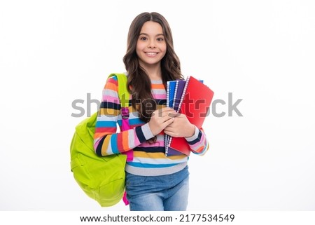 Similar – Image, Stock Photo Portrait of a 13 year old girl looking pensive and thoughtful