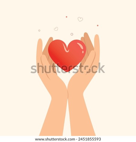 Similar – Image, Stock Photo giving hands to the camera, help and self help concept, mental health