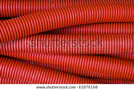 red corrugated pipe