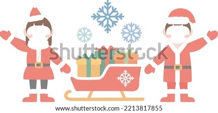 christmas season santa kids character illustration