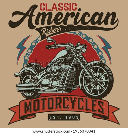 Motorcycle t-shirt design - Motorcycle vintage graphics