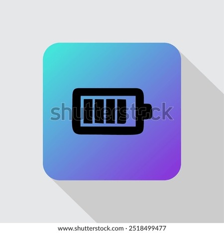 Simple black battery icon vector