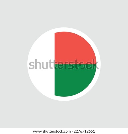 Flag of Madagascar. The Madagascar flag is white-green-red. State symbol of the Republic of Madagascar.