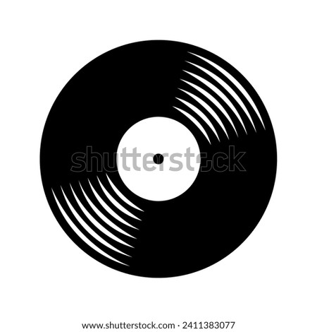 Vinyl record icon. Symbol of music, sound or gramophone. Sound playback or musician icon.