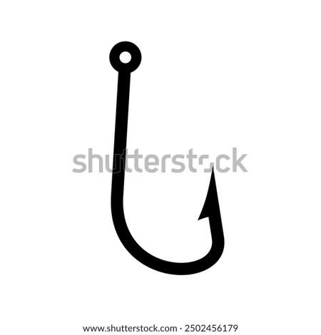 Fishing hook (fishhook) icon. Fishing or bait symbol. lure or trap.