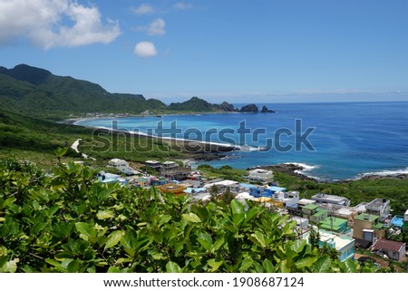 August 2020 :The Seashore and Tropical Atmosphere in Lanyu ストックフォト © 