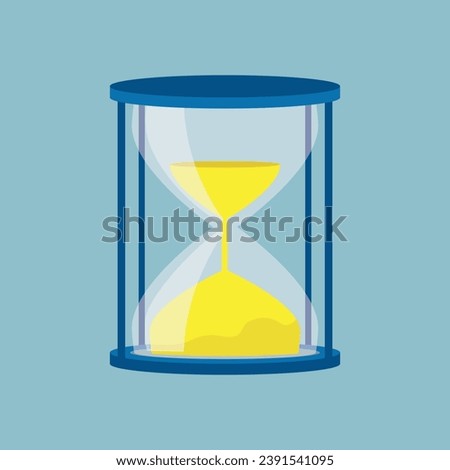 Hourglass, send glass, Vector send clock. 