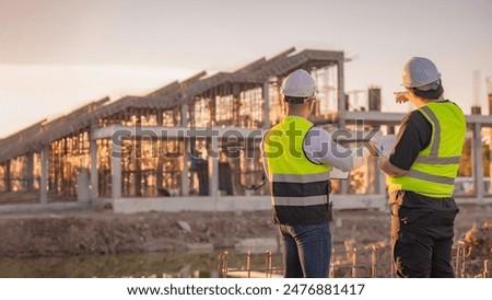 Similar – Image, Stock Photo Construction work in the garden