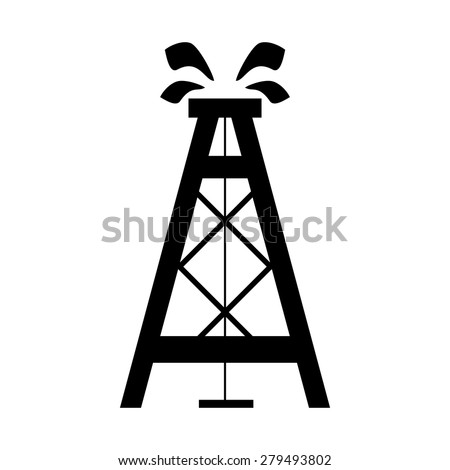 Oil rig vector icon