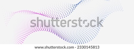 Abstract flowing lines wave. Digital future technology concept.