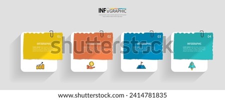Infographics design template business concept with 4 steps vector