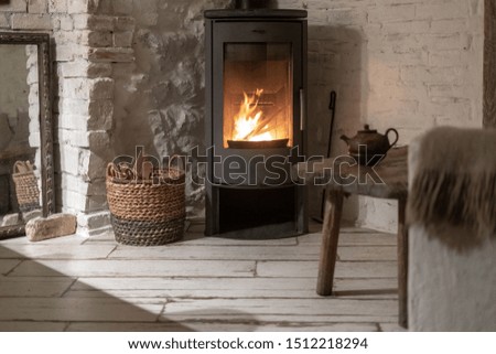 Similar – Image, Stock Photo Stove heating Blaze Fire