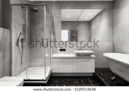 Similar – Image, Stock Photo Shower cabin in bathroom