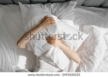 Similar – Image, Stock Photo Shot of a tired senior woman using a mobile phone