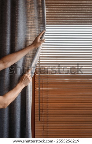 Similar – Image, Stock Photo Crop woman creating decoration in workshop