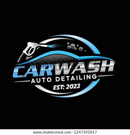 car wash and automobile detailing logo design