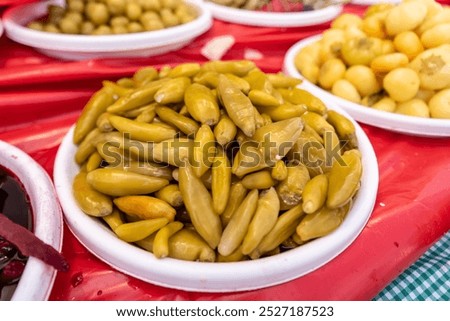 Similar – Image, Stock Photo Person mixing vegetable mixture with green spoon