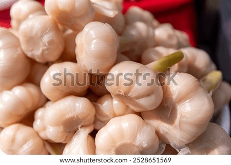 Similar – Image, Stock Photo Person mixing vegetable mixture with green spoon