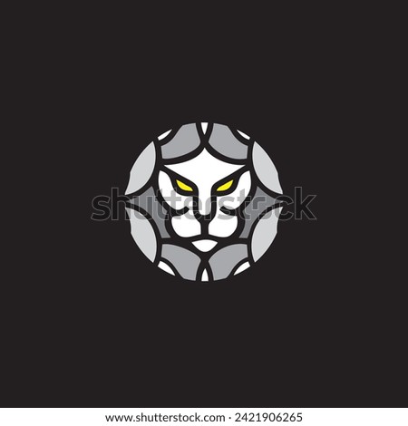 tiger logo design composed of stone motifs