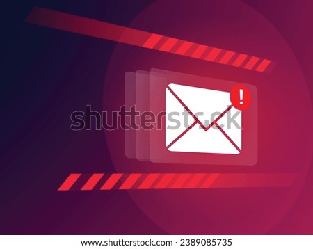 Warning sign attack phishing multiple email by malware