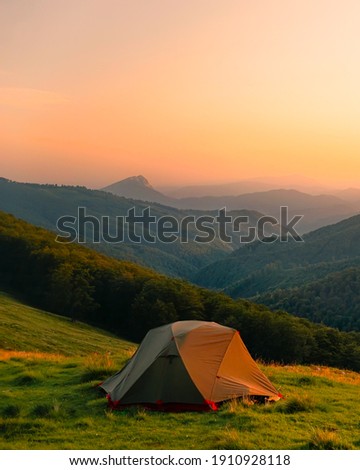 Similar – Image, Stock Photo camping tent mountain