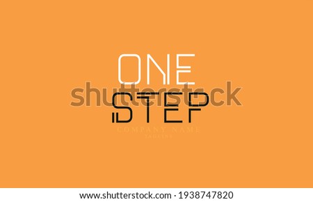 ONE STEP Letter Logo Design Template Vector