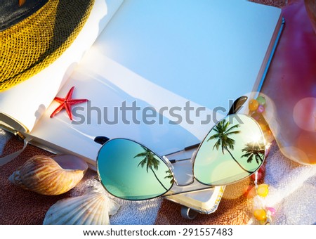Art Summer concept of  beach holiday