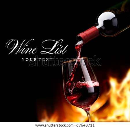 pouring wine by the fireplace