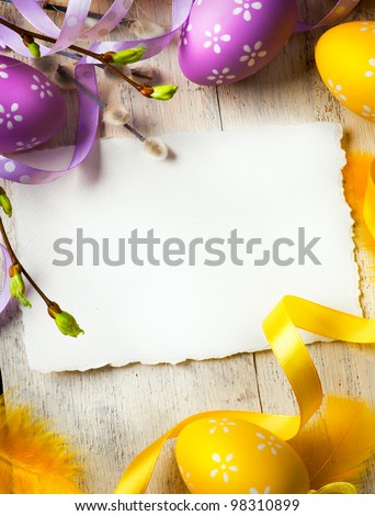 Easter background with Easter eggs