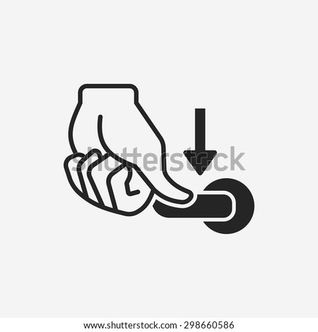 flush handle icon