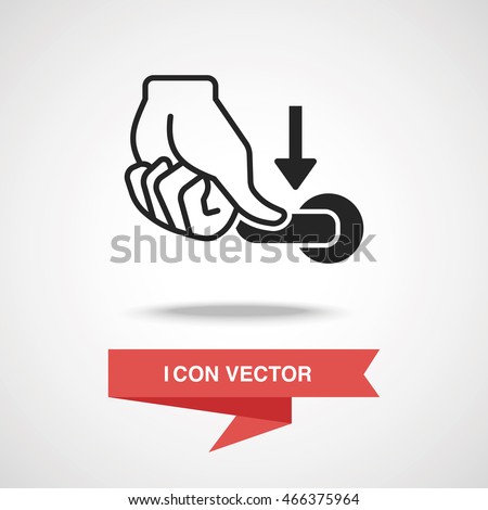 flush handle icon