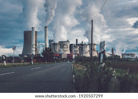 Similar – Image, Stock Photo Niederaussem lignite-fired power plant in NRW