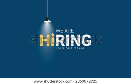 We are hiring join to the team announcement. Hiring recruitment open vacancy design. Creative hiring poster. hiring social media post design.