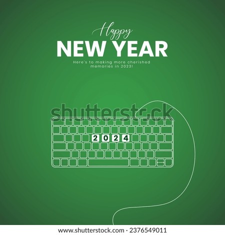 Happy New Year 2024 New Year creative design for social media ads 2024 New Year