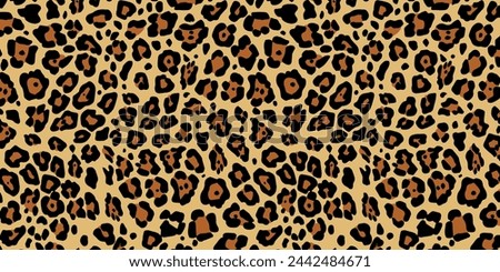 Luxury leopard fur seamless pattern. Fashion fabric design with animal skin texture. Tribal African safari background.