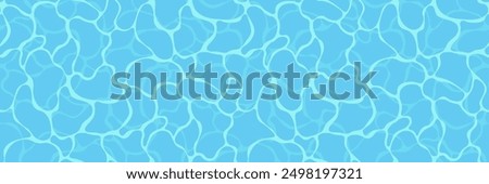 Blue water surface seamless pattern. Abstract background vector waves.
