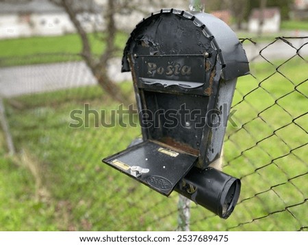 Image, Stock Photo Rust or mail? sign writing