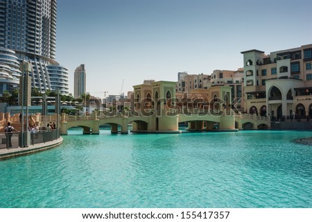 DUBAI, UAE - NOVEMBER 14: Modern buildings in Dubai, on November 14, 2012, Dubai, UAE. Dubai was the fastest developing city in the world between 2002 and 2008.