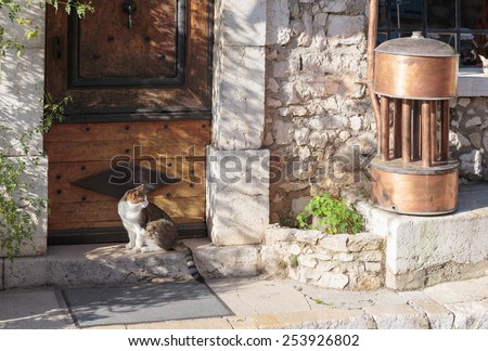 Ancient perfume laboratory in the village Gourdon, France