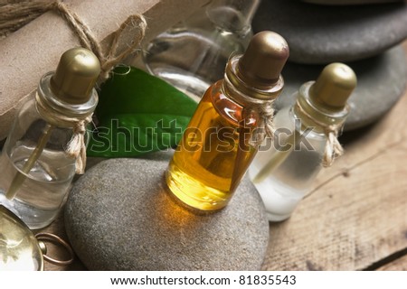 Vials of perfume oils