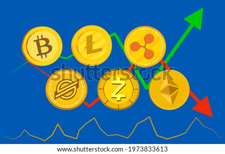 Cryptocurrency icon, Elements for artwork