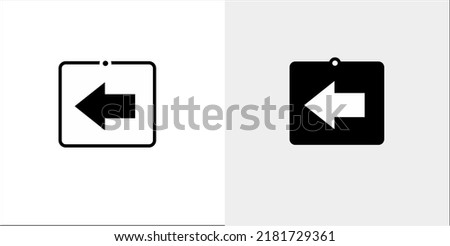 
vector icon assignment return color black and white