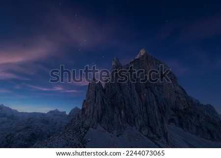 Similar – Image, Stock Photo picksin sunset in alps