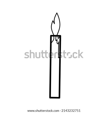 candle vector on white background