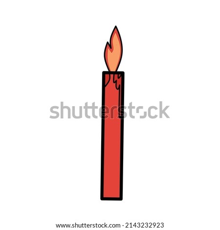 candle vector on white background