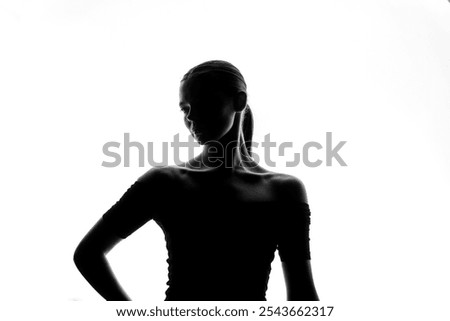 Similar – Image, Stock Photo Body posture when photographing or caution underwater splash wall opposite
