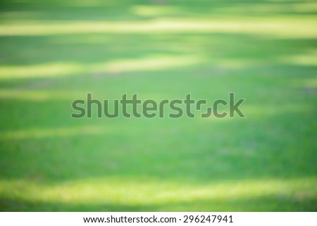 Blurred background : green grass blur background. beautiful pattern of fresh green grass for football sport, football field, soccer field, team sport texture.