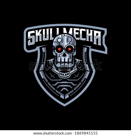Mechanical Skull esport logo mascot