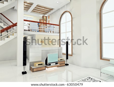 modern living room in the villa