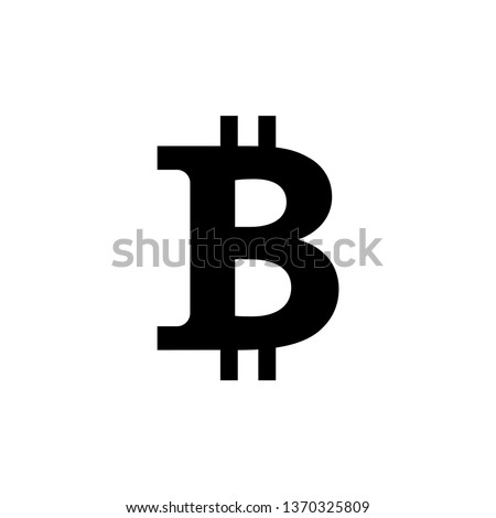 Bitcoin icon, vector sign, payment symbol, coin logo. Crypto currency, virtual electronic, internet money. black emblem isolated on white. Cryptocurrency e-commerce concept